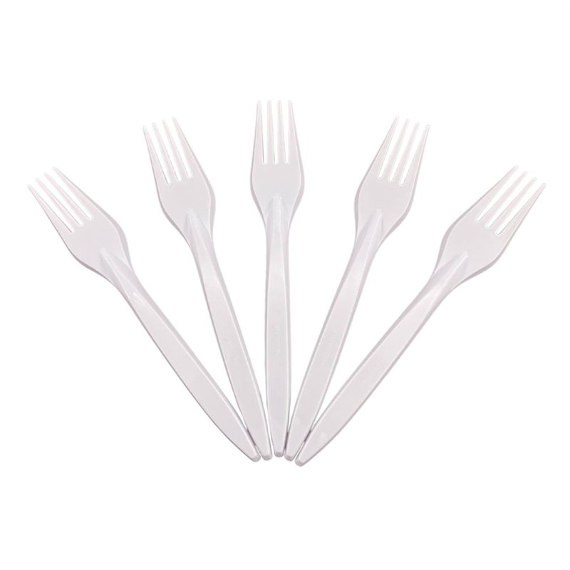 100 st Plastgafflar Transparenta - Återanvändbara 100 st Plastgafflar Transparenta - Återanvändbara