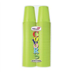 100 st Plastmuggar - grön 210 ml.
