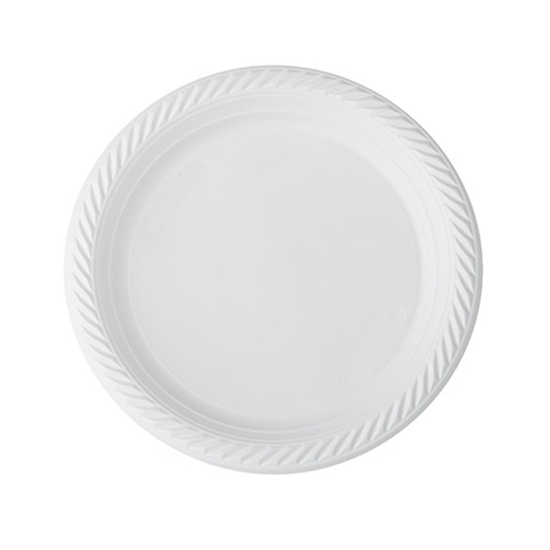 100 st Dekorativa Återanvändbara Tallrikar vita 22cm 100 st Dekorativa Återanvändbara Tallrikar vita 22cm