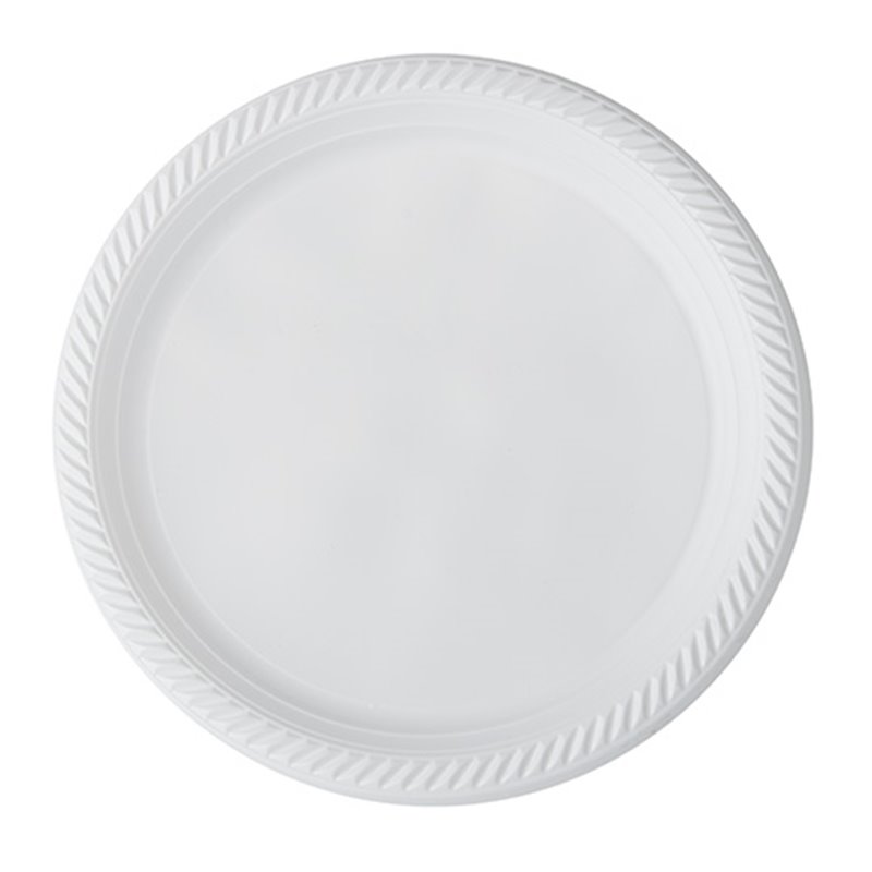 100 st Dekorativa Återanvändbara Tallrikar vita 26cm 100 st Dekorativa Återanvändbara Tallrikar vita 26cm