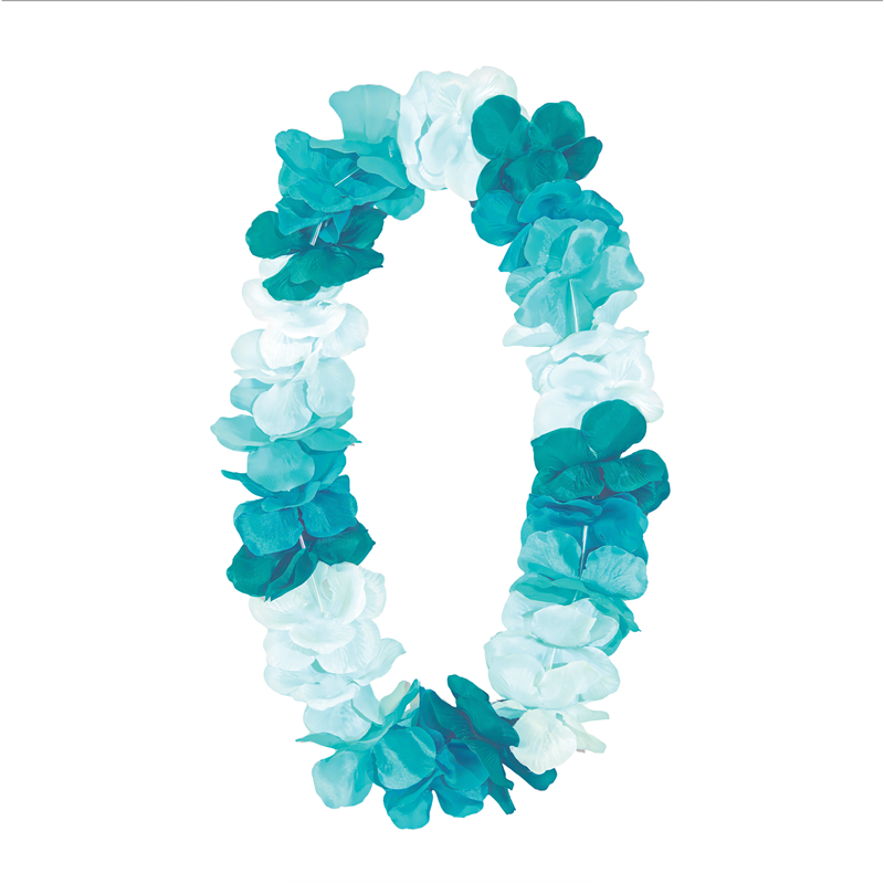 Hawaii Halsband Lila Vit och Grön Blomsterhalsband 45-50 cm Hawaii Halsband Lila Vit och Grön Blomsterhalsband 45-50 cm