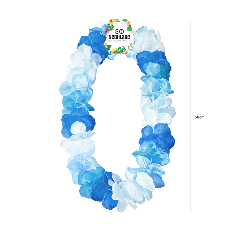 Hawaii Halsband Lila Vit och Grön Blomsterhalsband 45-50 cm Hawaii Halsband Lila Vit och Grön Blomsterhalsband 45-50 cm