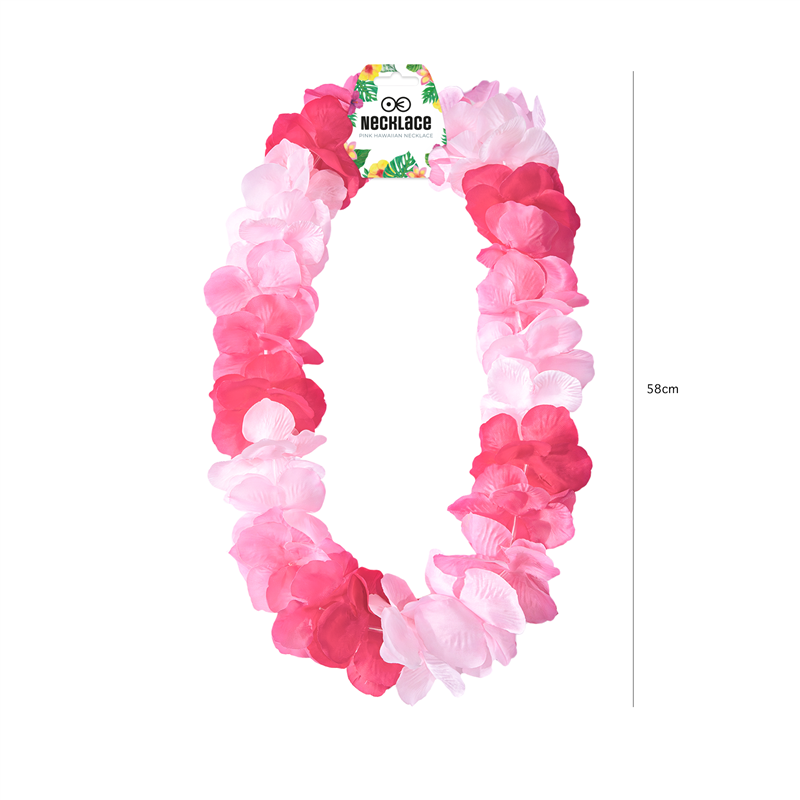 Hawaii Halsband Lila Vit och Grön Blomsterhalsband 45-50 cm Hawaii Halsband Lila Vit och Grön Blomsterhalsband 45-50 cm