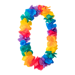 Hawaii Halsband Lila Vit och Grön Blomsterhalsband 45-50 cm Hawaii Halsband Lila Vit och Grön Blomsterhalsband 45-50 cm