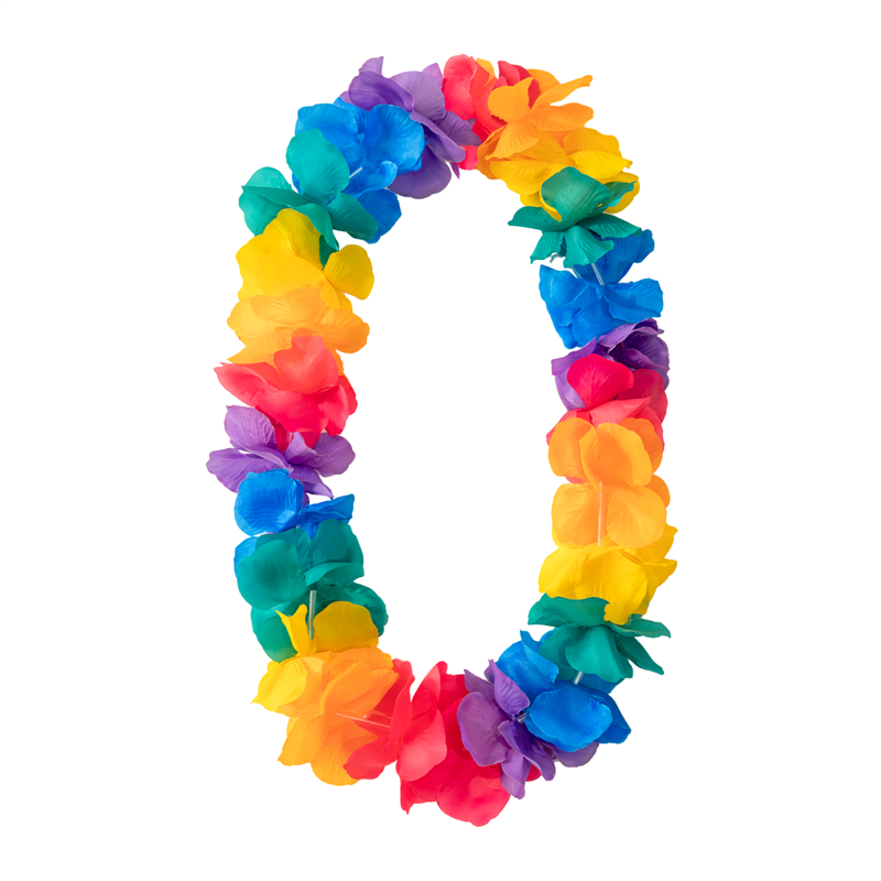 Hawaii Halsband Lila Vit och Grön Blomsterhalsband 45-50 cm Hawaii Halsband Lila Vit och Grön Blomsterhalsband 45-50 cm