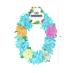 1 st. Hawaii Hårband, orange och rosa, 20 cm, elastisk blomsterkrans för festlig utklädnad och dekoration 1 st. Hawaii Hårband, orange och rosa, 20 cm, elastisk blomsterkrans för festlig utklädnad och dekoration