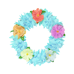 1 st. Hawaii Hårband, orange och rosa, 20 cm, elastisk blomsterkrans för festlig utklädnad och dekoration 1 st. Hawaii Hårband, orange och rosa, 20 cm, elastisk blomsterkrans för festlig utklädnad och dekoration