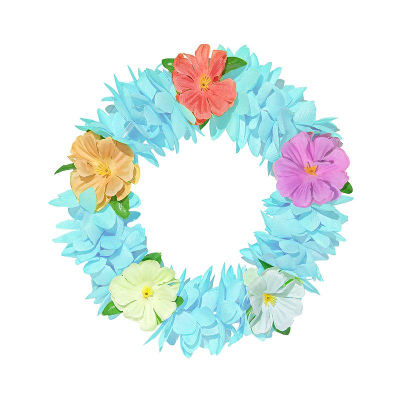 1 st. Hawaii Hårband, orange och rosa, 20 cm, elastisk blomsterkrans för festlig utklädnad och dekoration 1 st. Hawaii Hårband, orange och rosa, 20 cm, elastisk blomsterkrans för festlig utklädnad och dekoration
