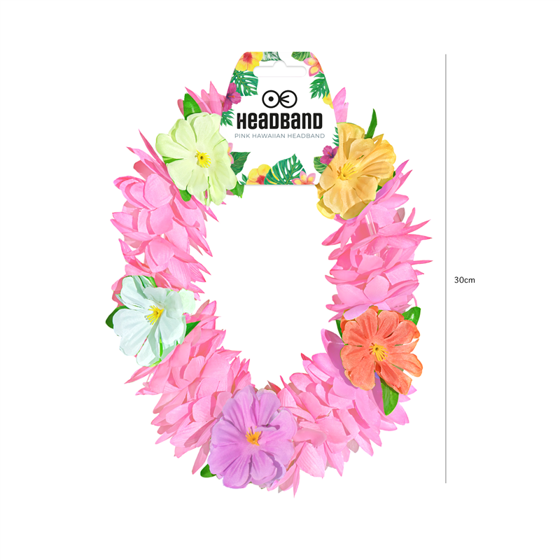 1 st. Hawaii Hårband, orange och rosa, 20 cm, elastisk blomsterkrans för festlig utklädnad och dekoration 1 st. Hawaii Hårband, orange och rosa, 20 cm, elastisk blomsterkrans för festlig utklädnad och dekoration