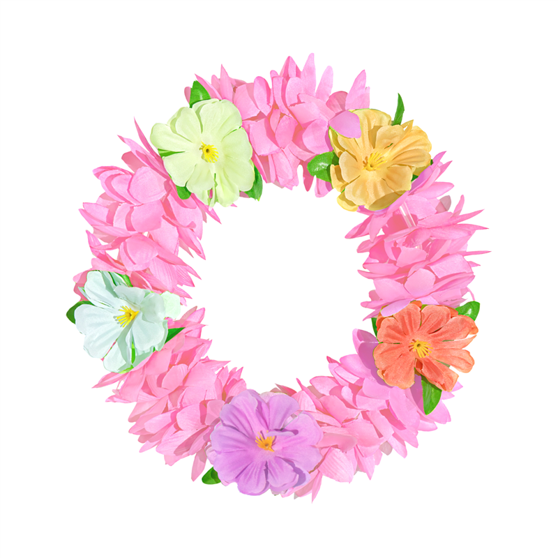 1 st. Hawaii Hårband, orange och rosa, 20 cm, elastisk blomsterkrans för festlig utklädnad och dekoration 1 st. Hawaii Hårband, orange och rosa, 20 cm, elastisk blomsterkrans för festlig utklädnad och dekoration