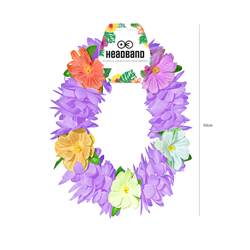 1 st. Hawaii Hårband, orange och rosa, 20 cm, elastisk blomsterkrans för festlig utklädnad och dekoration 1 st. Hawaii Hårband, orange och rosa, 20 cm, elastisk blomsterkrans för festlig utklädnad och dekoration