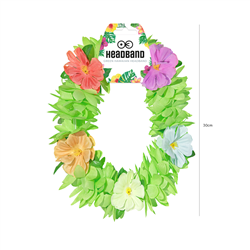 1 st. Hawaii Hårband, orange och rosa, 20 cm, elastisk blomsterkrans för festlig utklädnad och dekoration 1 st. Hawaii Hårband, orange och rosa, 20 cm, elastisk blomsterkrans för festlig utklädnad och dekoration