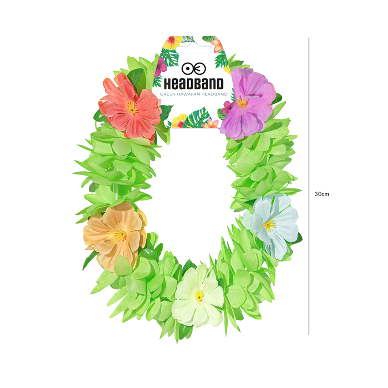 1 st. Hawaii Hårband, orange och rosa, 20 cm, elastisk blomsterkrans för festlig utklädnad och dekoration 1 st. Hawaii Hårband, orange och rosa, 20 cm, elastisk blomsterkrans för festlig utklädnad och dekoration