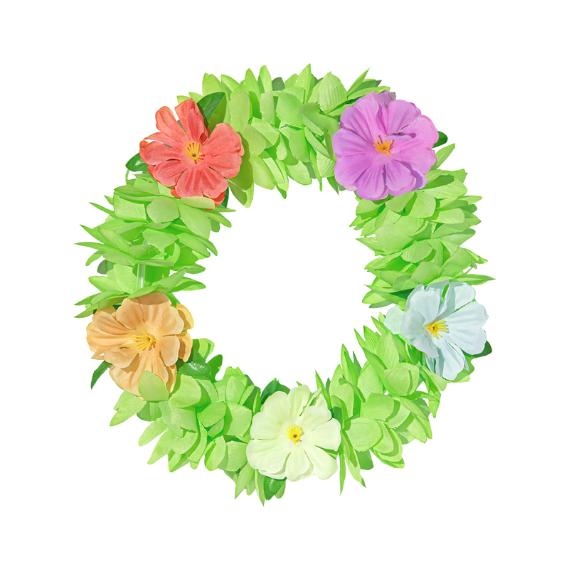 1 st. Hawaii Hårband, orange och rosa, 20 cm, elastisk blomsterkrans för festlig utklädnad och dekoration 1 st. Hawaii Hårband, orange och rosa, 20 cm, elastisk blomsterkrans för festlig utklädnad och dekoration