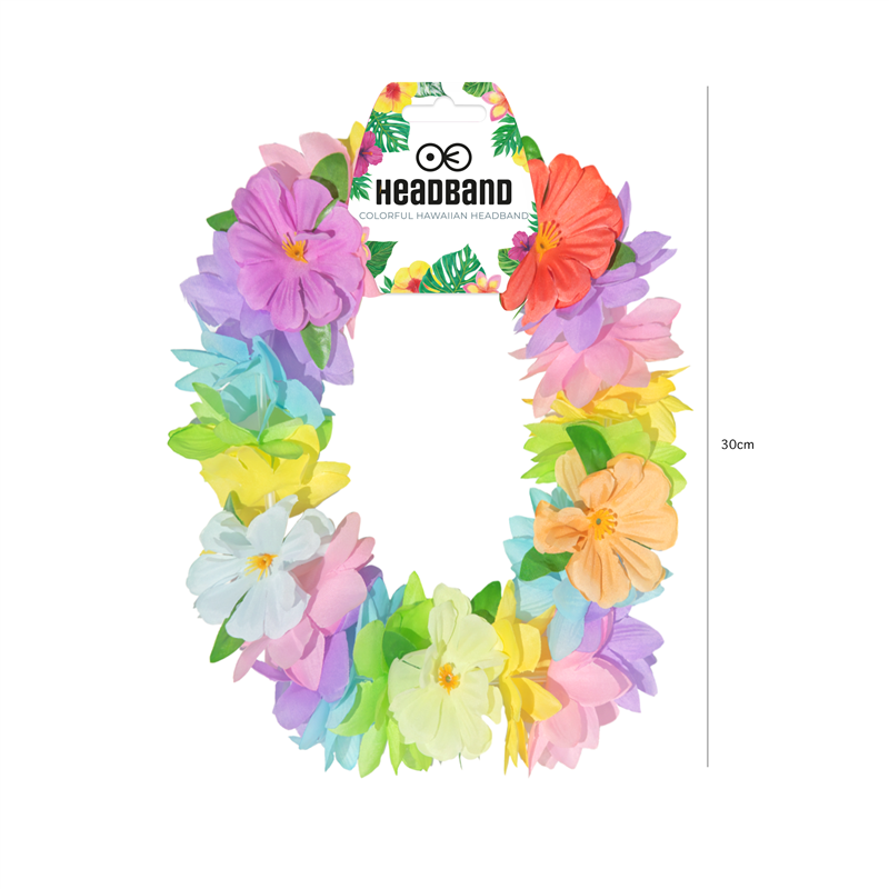1 st. Hawaii Hårband, orange och rosa, 20 cm, elastisk blomsterkrans för festlig utklädnad och dekoration 1 st. Hawaii Hårband, orange och rosa, 20 cm, elastisk blomsterkrans för festlig utklädnad och dekoration