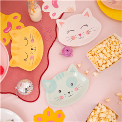 6 st Papp tallrikar katt 22x20cm 6 st Papp tallrikar katt 22x20cm