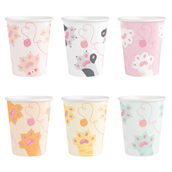 6 st Pappmuggar med katt 20cl 6 st Pappmuggar med katt 20cl
