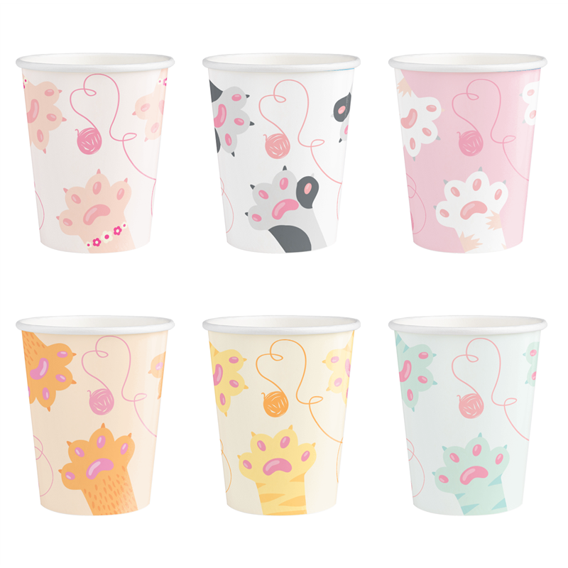 6 st Pappmuggar med katt 20cl 6 st Pappmuggar med katt 20cl