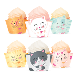 6 st Cupcake wrappers Muffinskoppar ljusrosa 6 st Cupcake wrappers Muffinskoppar ljusrosa