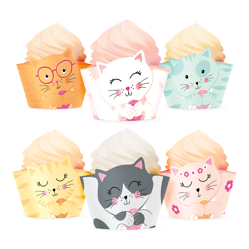 6 st Cupcake wrappers Muffinskoppar ljusrosa 6 st Cupcake wrappers Muffinskoppar ljusrosa