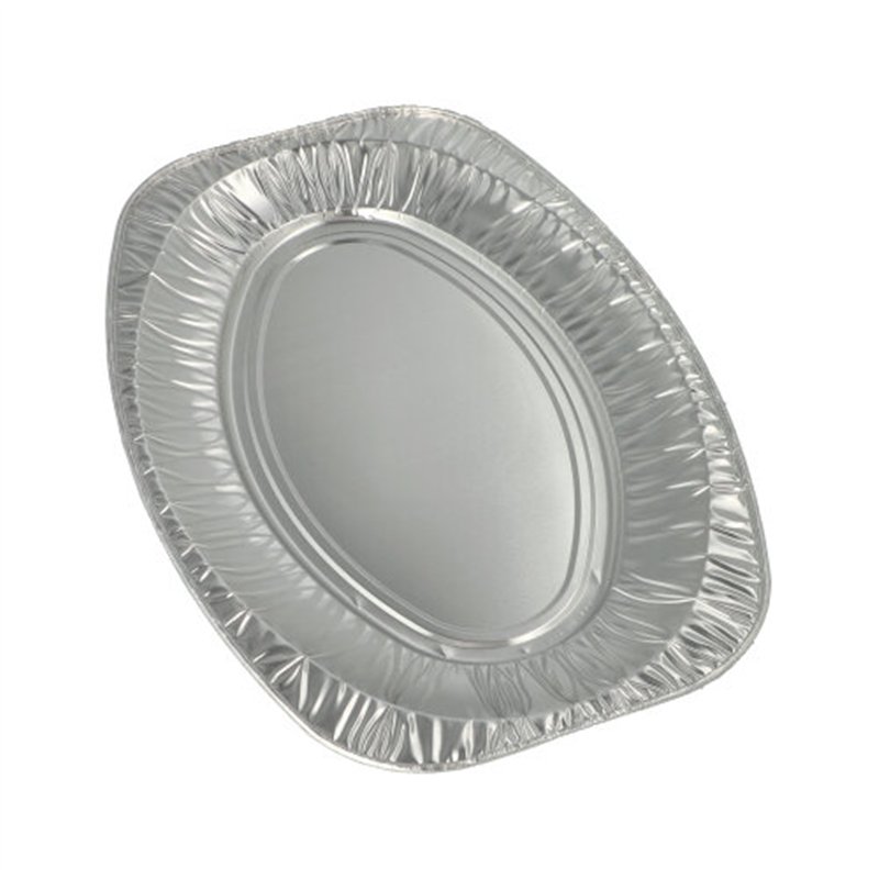 10 st. Ovala serveringsfat i aluminium – 35 x 24,5 cm