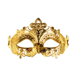 Carnival mask, 17x9 cm, dark gold