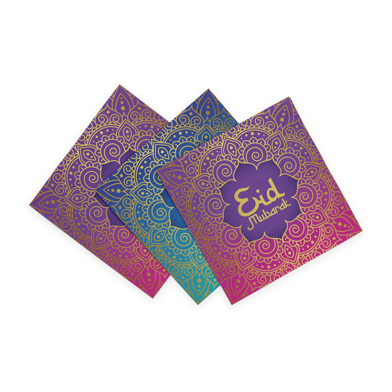 12 st. Eid Mubarak Servetter - Dammigt Blått med Guldmosské Design, 3-lagers 12 st. Eid Mubarak Servetter - Dammigt Blått med Guldmosské Design, 3-lagers