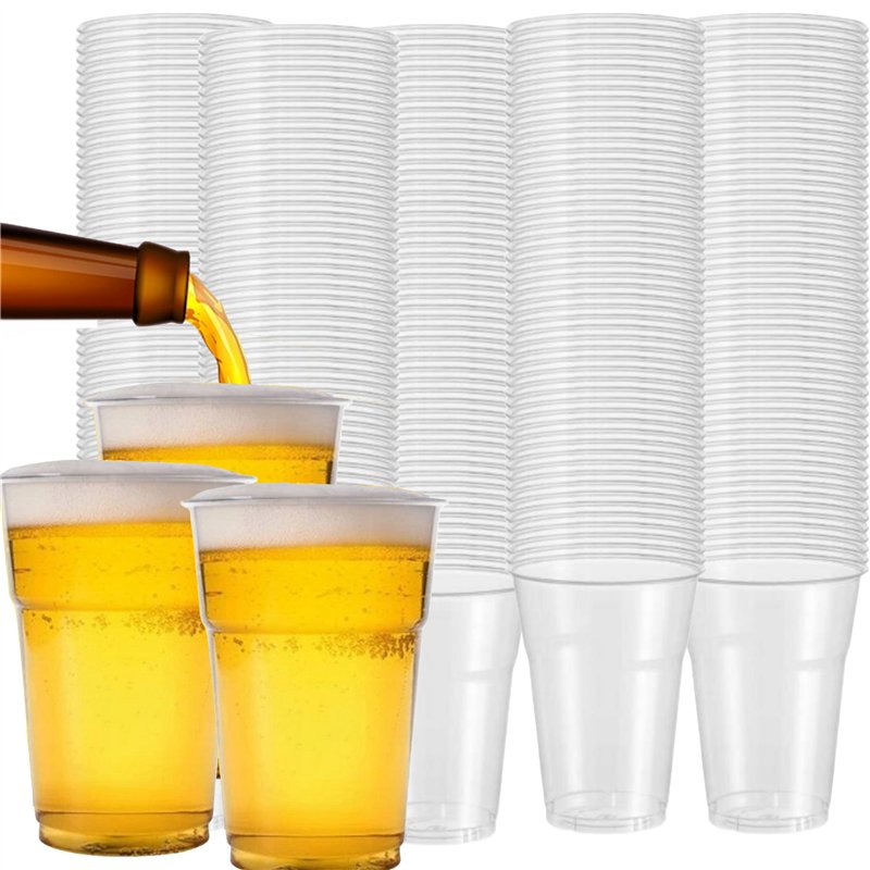 50 st Plastglas 300 ml mjuk plast - Återanvändbara 9,5 cm i diameter 50 st Plastglas 300 ml mjuk plast - Återanvändbara 9,5 cm i diameter