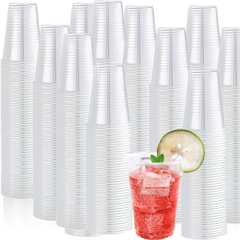 100 st Plastglas 220 ml - Återanvändbara och lämpliga för varma och kalla drycker