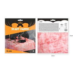 0,72x9,8 meter vitt dekorationsmaterial med blodfläckar för inomhus- och utomhusbruk 0,72x9,8 meter vitt dekorationsmaterial med blodfläckar för inomhus- och utomhusbruk