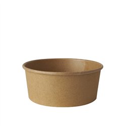 50 st. Bruna Kartongskålar - 500ml Take-Away Behållare för Sallader, Soppor och Varma/Kalla Rätter