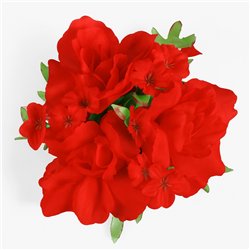 1 st. Ljusmanschett Gula Rosor & Vitt Brudslöja 12 cm – Unik romantik för stearinljus och bordsdekoration