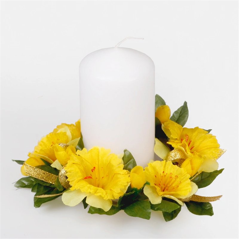 1 st. Ljusmanschett Gula Rosor & Vitt Brudslöja 12 cm – Unik romantik för stearinljus och bordsdekoration 1 st. Ljusmanschett Gula Rosor & Vitt Brudslöja 12 cm – Unik romantik för stearinljus och bordsdekoration