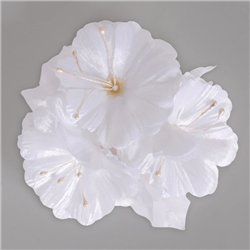 1 st. Ljusmanschett Gula Rosor & Vitt Brudslöja 12 cm – Unik romantik för stearinljus och bordsdekoration