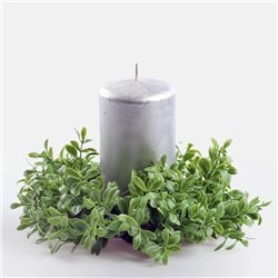 1 st. Ljusmanschett Gula Rosor & Vitt Brudsl&ouml;ja 12 cm &ndash; Unik romantik f&ouml;r stearinljus och bordsdekoration