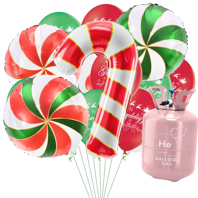 God Jul - Paket 1 med ballonger och helium God Jul - Paket 1 med ballonger och helium