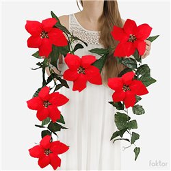 1 stk. Premium Rosenkrans-Girland i Rosa &ndash; 175 cm Romantisk Blomsterdekoration