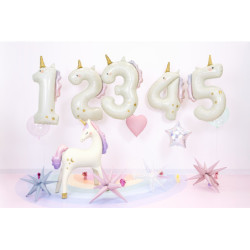 Foil balloon Number ''2'' Unicorn, 93cm, mix