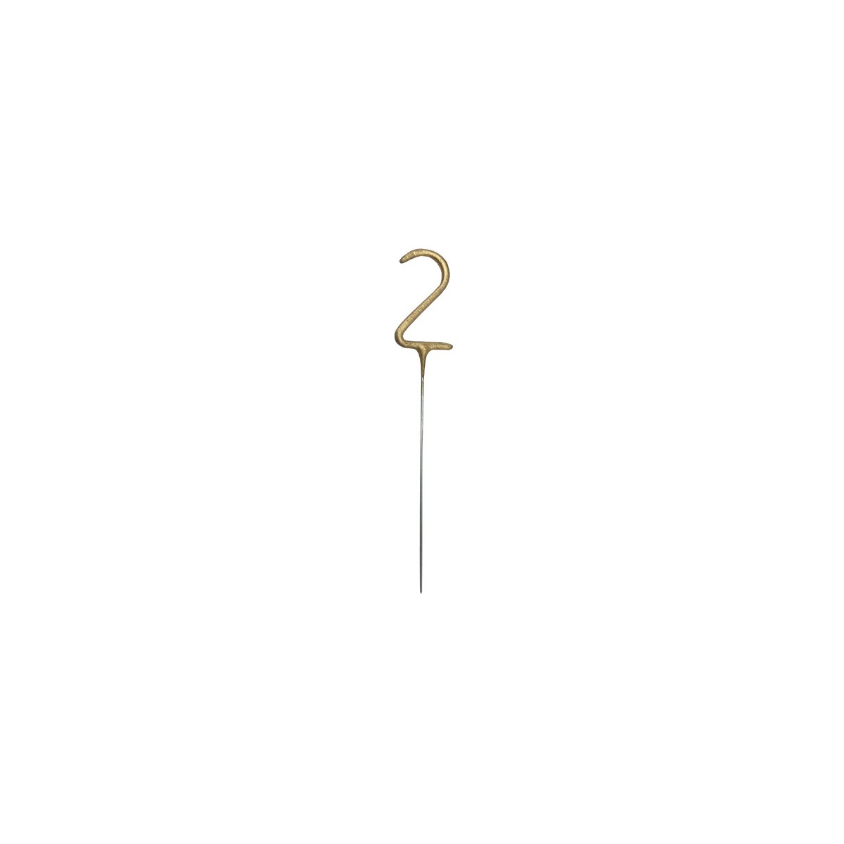 Sparkler Number 2, gold, 15 cm Sparkler Number 2, gold, 15 cm