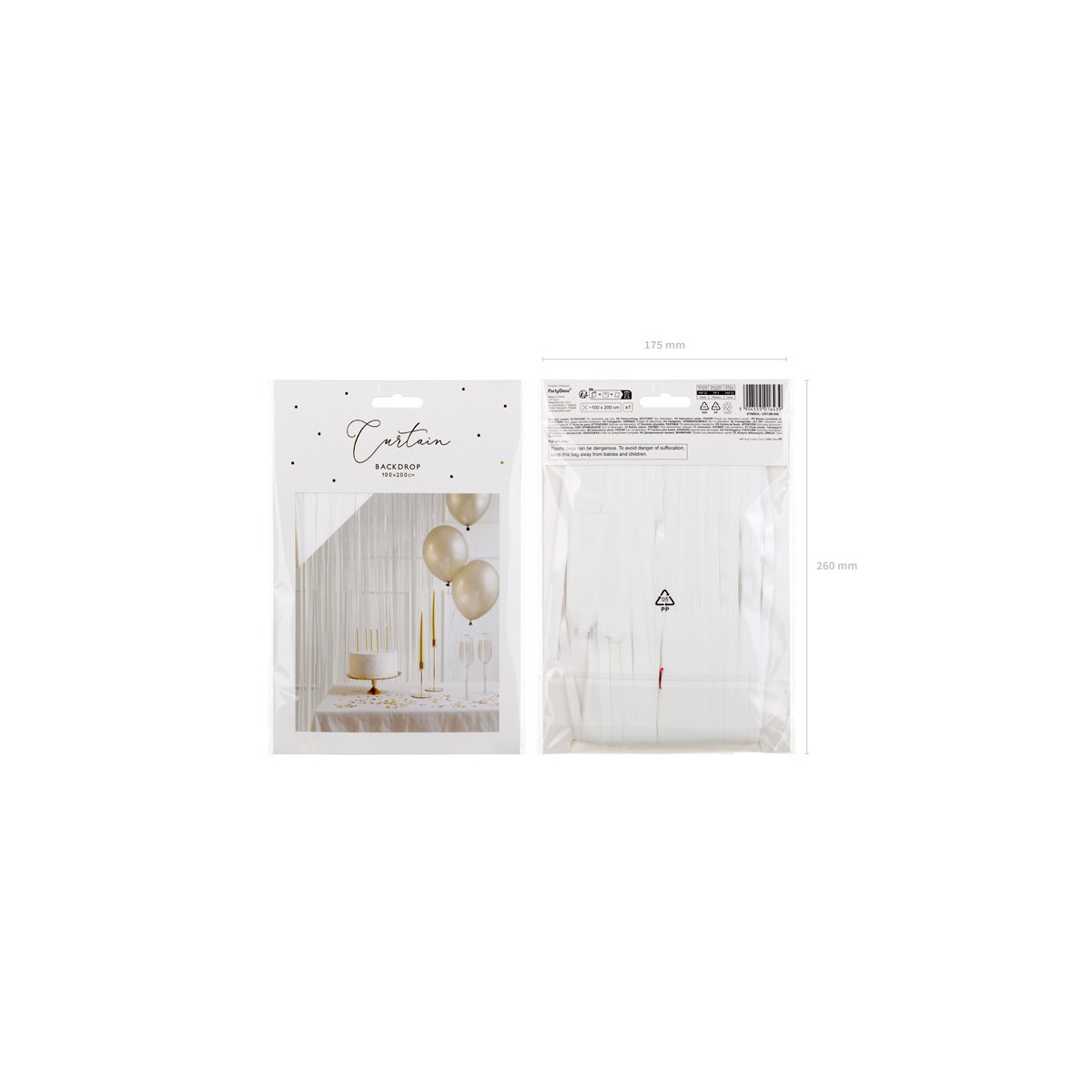 Party curtain, white, 100x200cm Party curtain, white, 100x200cm