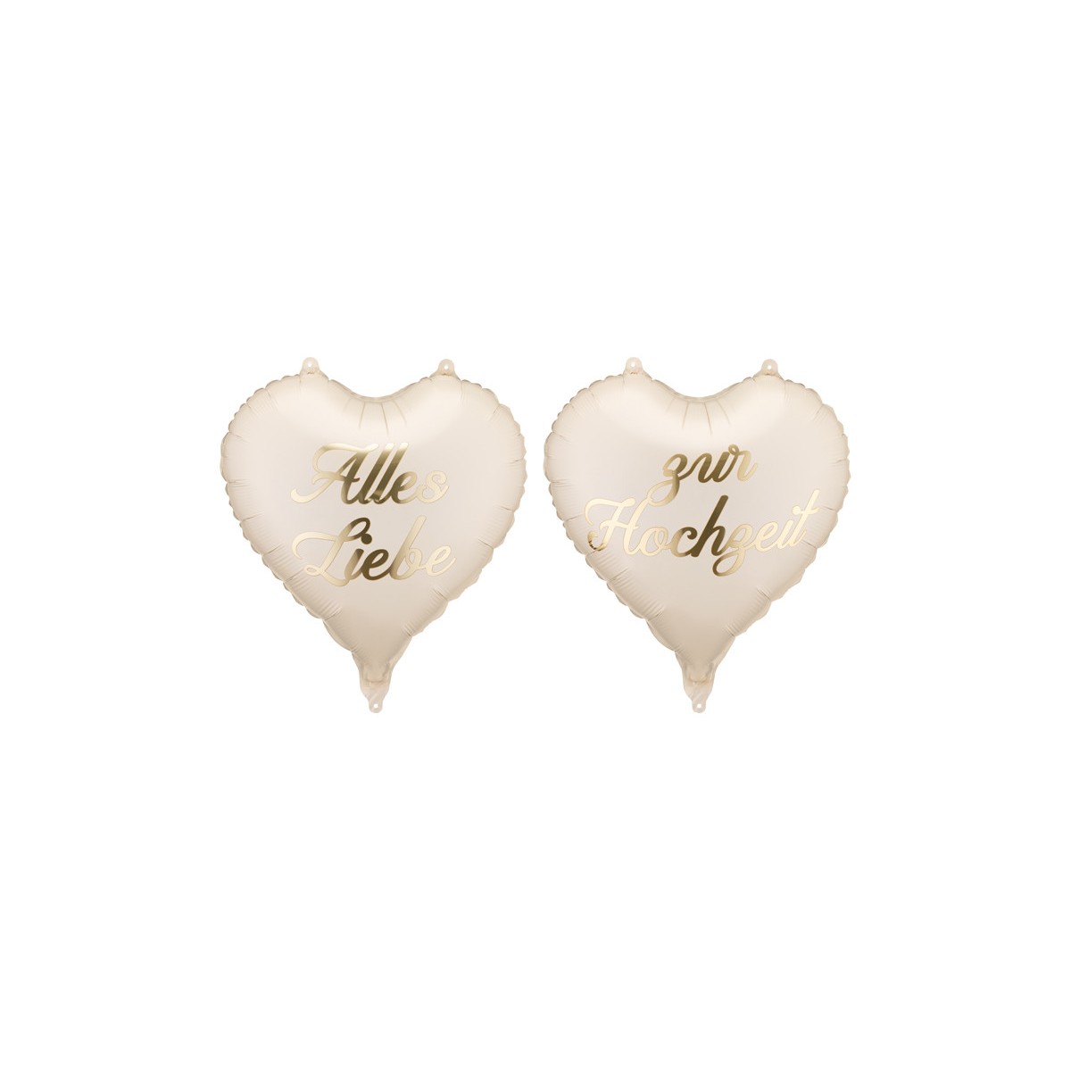 Foil balloons hearts ''Alles Liebe zur Hochzeit'', 45 cm, mix (1 pkt / 2 pc.) Foil balloons hearts ''Alles Liebe zur Hochzeit'', 45 cm, mix (1 pkt / 2 pc.)