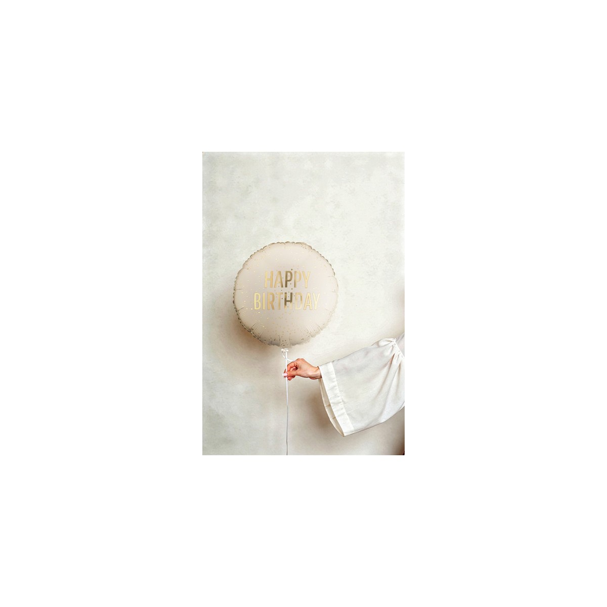 Foil balloon tablet Happy Birthday, 35x35 cm, cream Foil balloon tablet Happy Birthday, 35x35 cm, cream