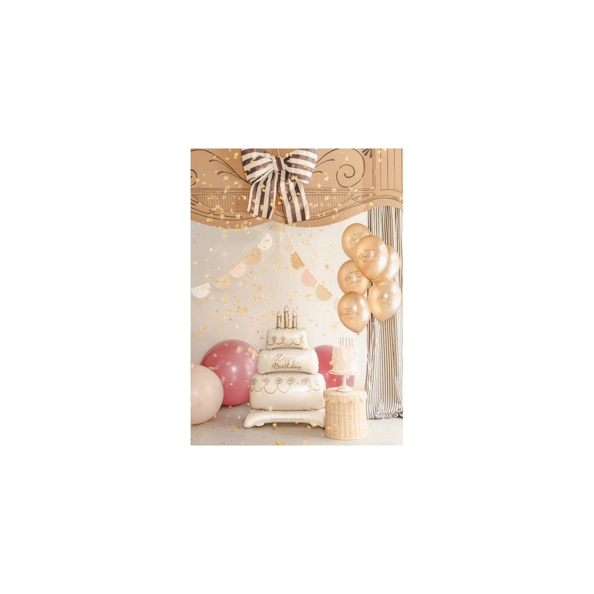 Standing foil balloon Cake, 70x100 cm, mix Standing foil balloon Cake, 70x100 cm, mix