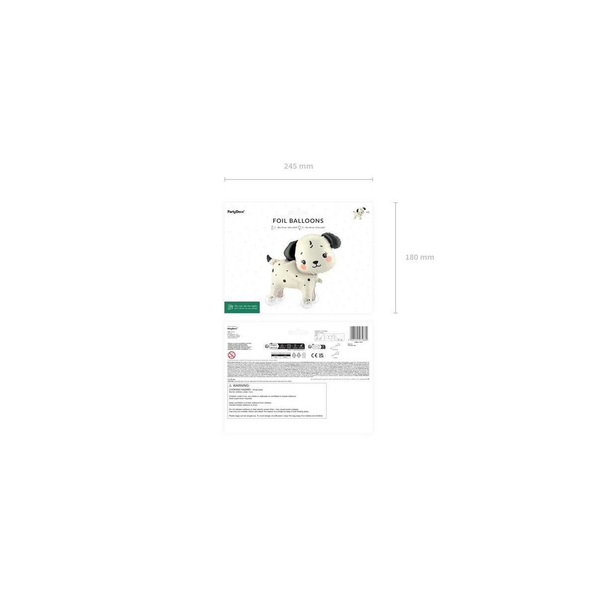 Foil balloon Dog on wheels, 70x59 cm, mix Foil balloon Dog on wheels, 70x59 cm, mix