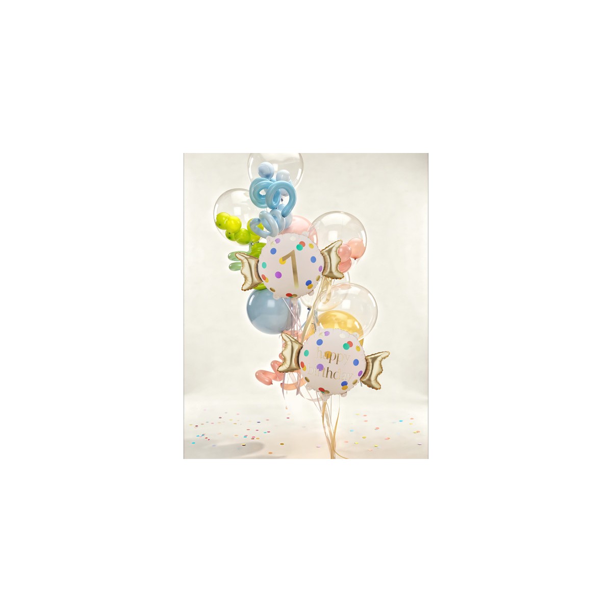 Foil balloon Candy ''1'', 61x37 cm, mix Foil balloon Candy ''1'', 61x37 cm, mix