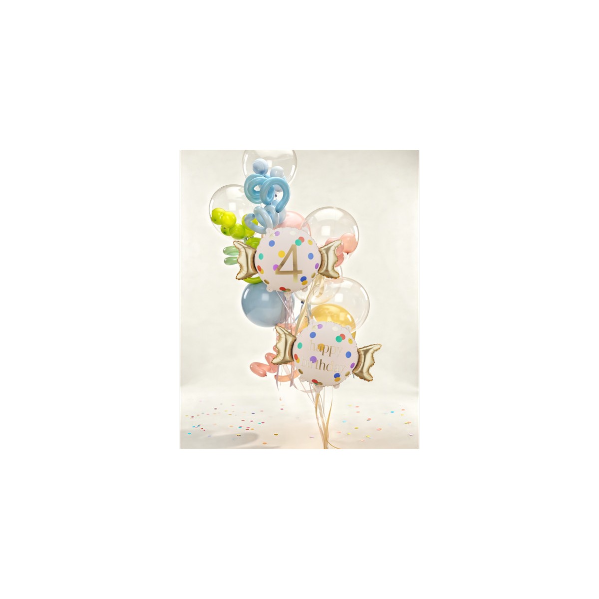 Foil balloon Candy ''4'', 61x37 cm, mix