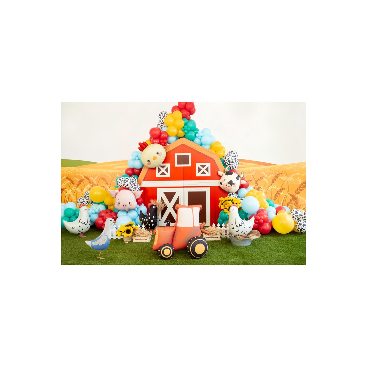 Standing foil balloon Tractor, 72x63.5 cm, mix Standing foil balloon Tractor, 72x63.5 cm, mix