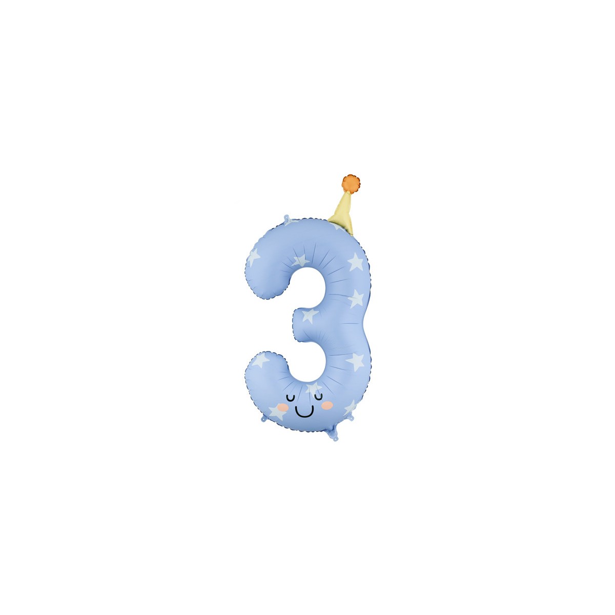 Foil balloon Number ''3'', 86cm, blue Foil balloon Number ''3'', 86cm, blue