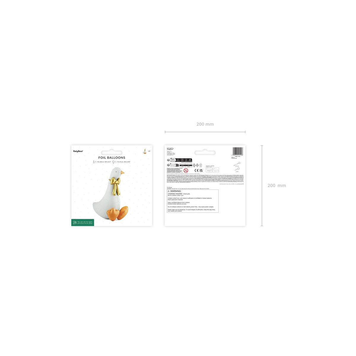 Foil balloon Goose, 72x91 cm, mix Foil balloon Goose, 72x91 cm, mix