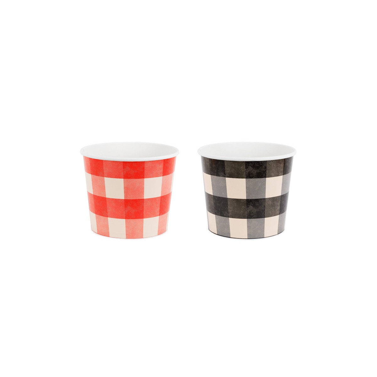 Snack buckets Check pattern, 14 cm, mix (1 pkt / 2 pc.) Snack buckets Check pattern, 14 cm, mix (1 pkt / 2 pc.)